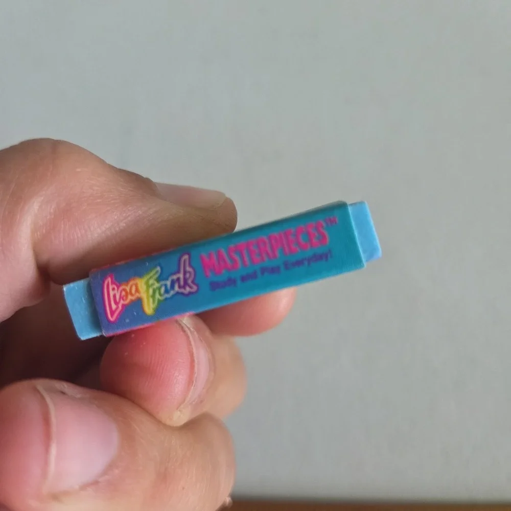 Vintage Y2K Lisa Frank Masterpiece Hummingbird Rainbow Eraser